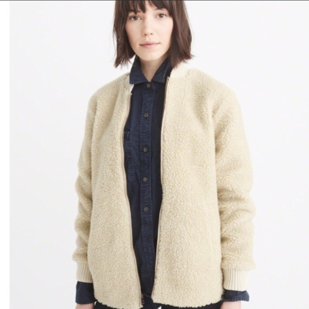 Abercrombie & Fitch Sherpa Bomber Jacket